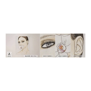 Échantillon de Papier Peint Premium Canvas - Symbole de l'élégance et de la beauté - Abstraction, Morceau, Femme - 100x30 cm