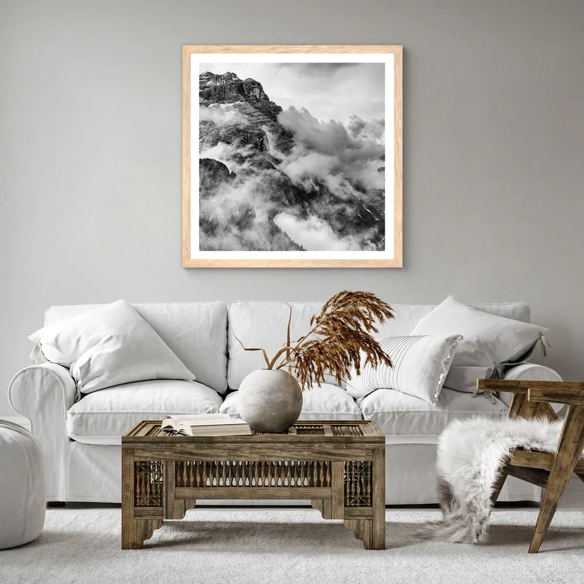 Affiche dans un chêne clair - Poster - Belle et cruelle - 30x30 cm