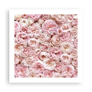 Affiche - Poster - Un lit de roses - 50x50 cm