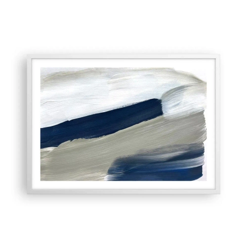 Affiche dans un cadre blanc - Poster - Rencontre avec la blancheur - 70x50 cm