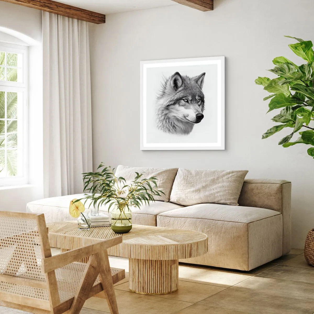 Affiche dans un cadre blanc - Poster - Alpha – sans aucun doute - 50x50 cm