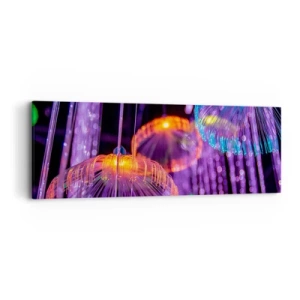 Impression sur toile - Image sur toile - Fontaine lumineuse - 90x30 cm