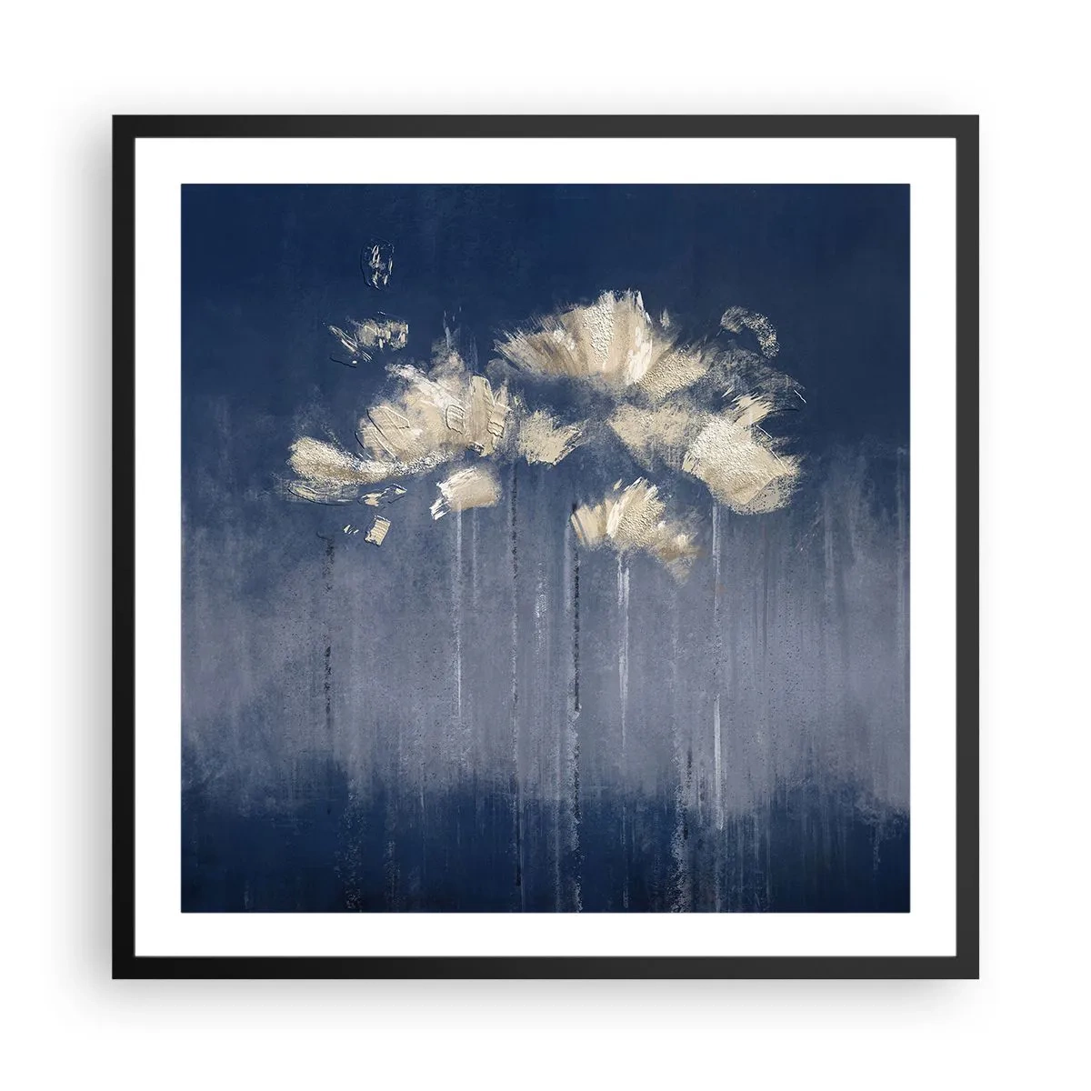 Affiche dans un cadre noir - Poster - Comme des pétales au vent - 60x60 cm