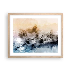 Affiche dans un chêne clair - Poster - Noyé dans un nuage de brouillard - 50x40 cm