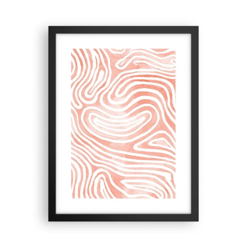 Affiche dans un cadre noir - Poster - Dans le labyrinthe de corail - 30x40 cm