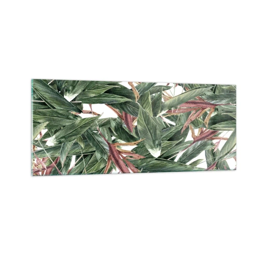 Impression sur verre - Image sur verre - Arbuste émeraude-lilas - 100x40 cm