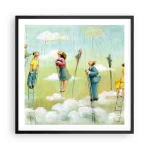 Affiche dans un cadre noir - Poster - Derrière ton rêve - 60x60 cm