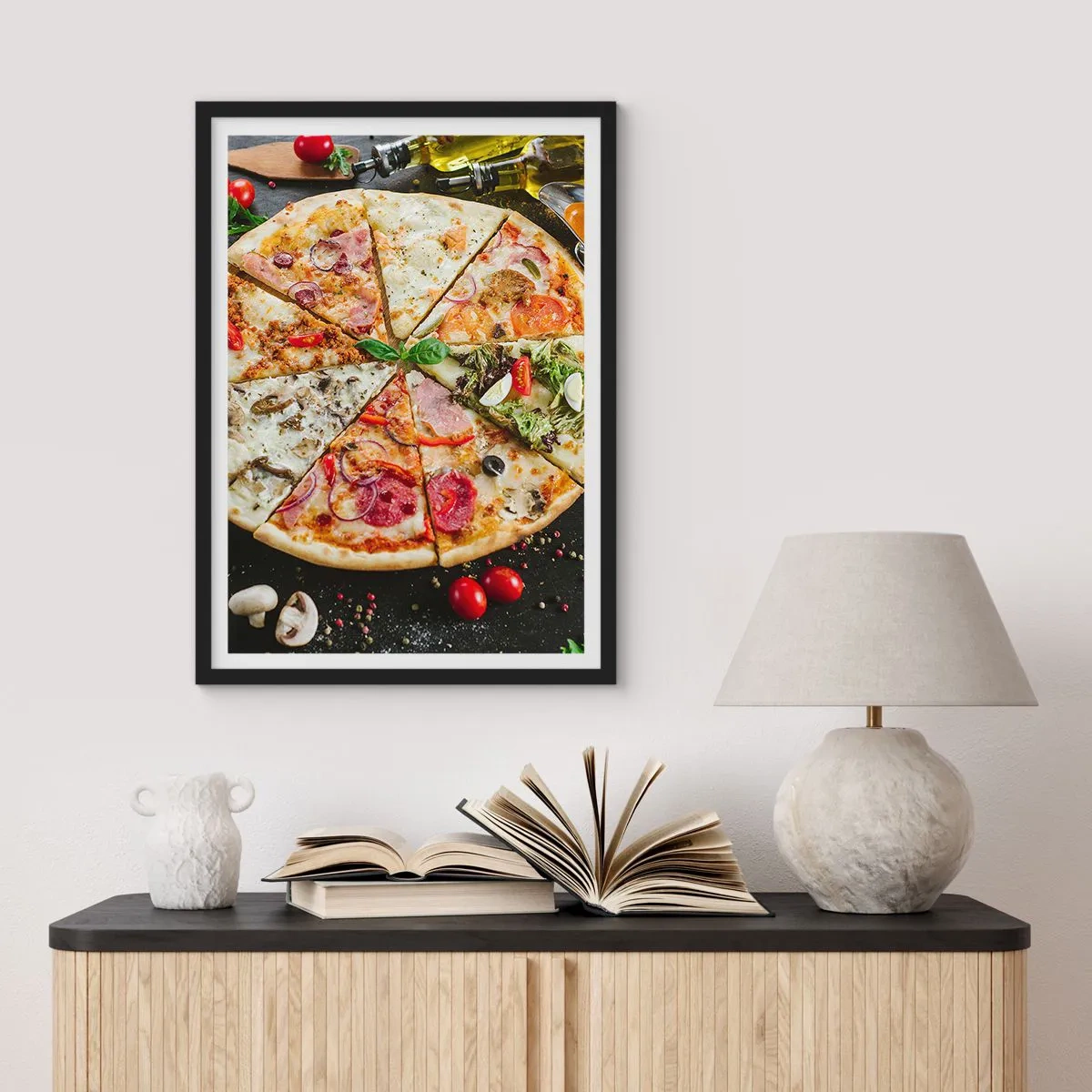 Affiche dans un cadre noir - Poster - Une gamme de saveurs - 30x40 cm