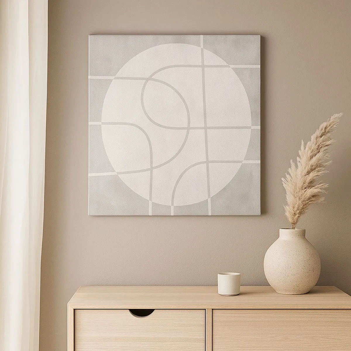 Impression sur toile - Image sur toile - Circulaire et tout droit - 30x30 cm