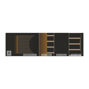 Échantillon de Papier Peint Autocollant Deluxe Sticker - Explorez les ténèbres - Abstraction, Morceau, Linéaire - 100x30 cm