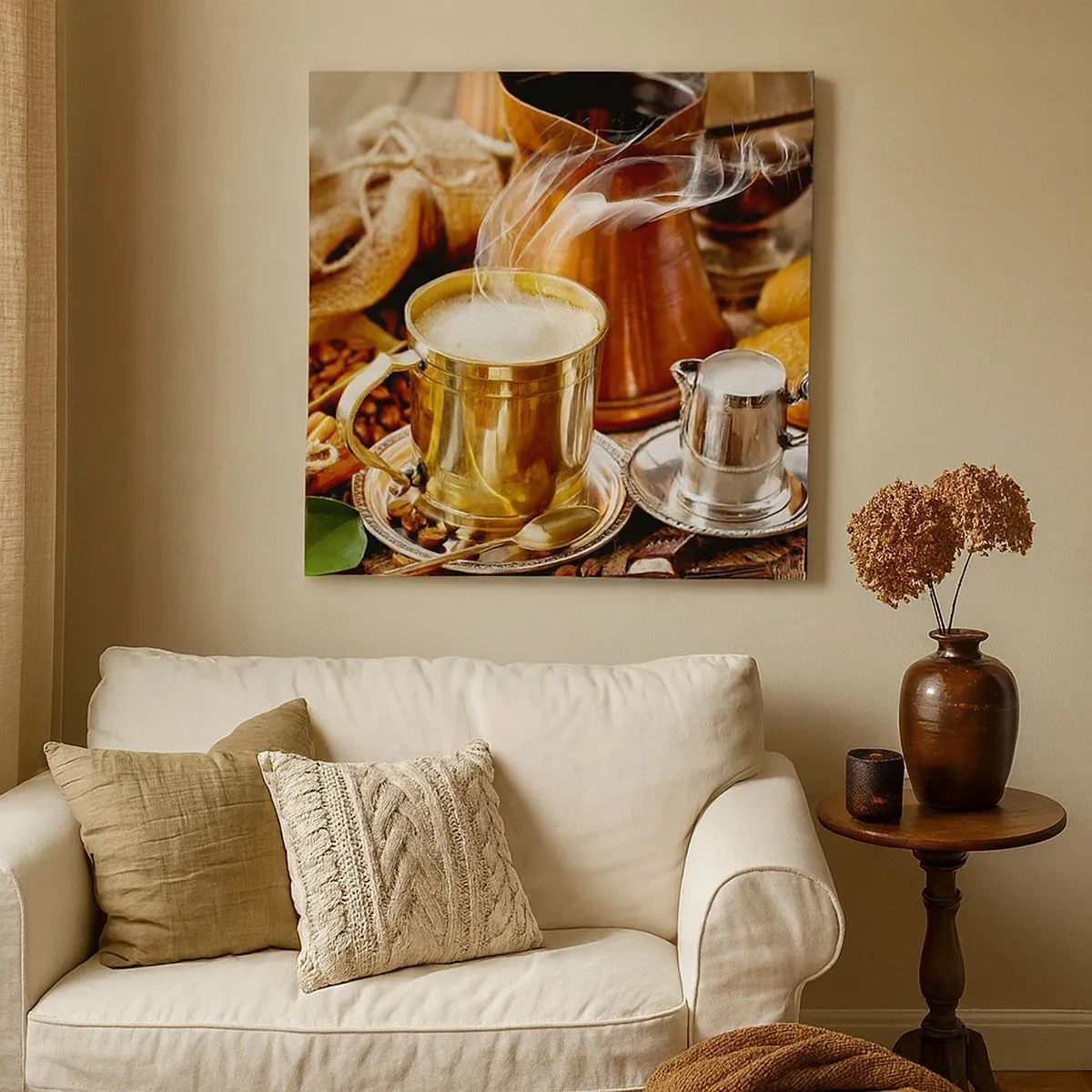 Impression sur toile - Image sur toile - Bonne journée! - 30x30 cm