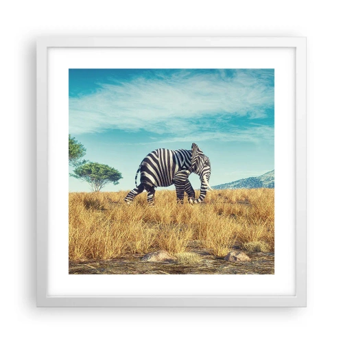 Affiche dans un cadre blanc - Poster - Le gris n'est déjà plus à la mode - 40x40 cm