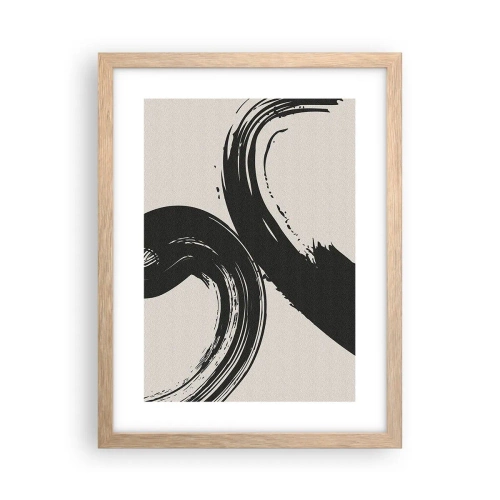 Affiche dans un chêne clair - Poster - Balayage circulaire - 30x40 cm