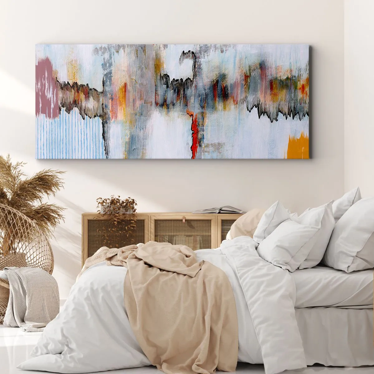 Impression sur toile - Image sur toile - Un bâton sur l'eau - 100x40 cm