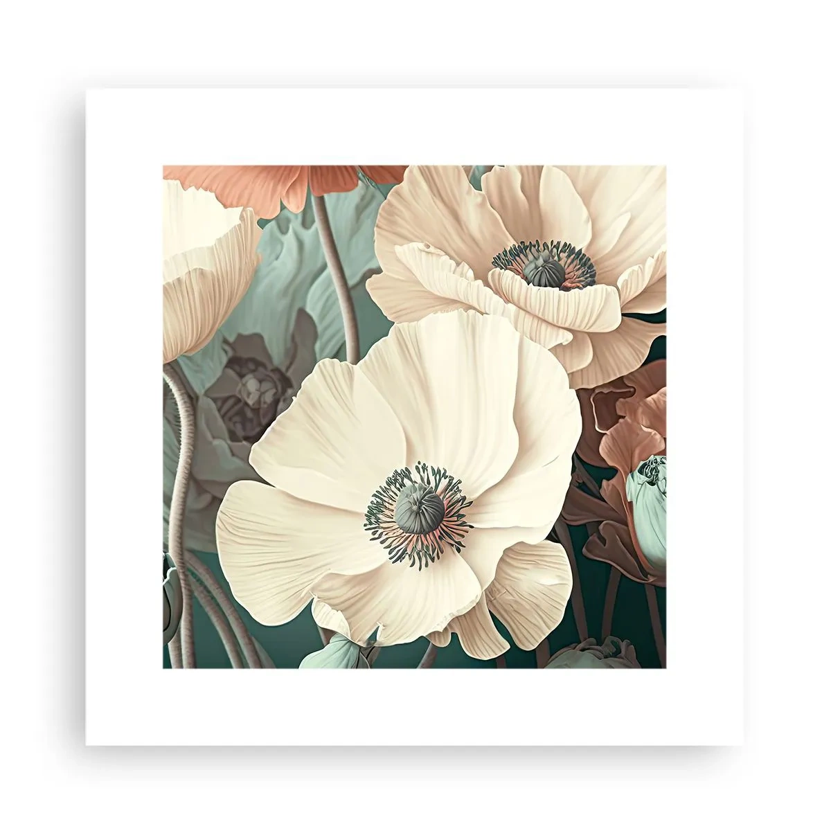 Affiche - Poster - Le murmure des coquelicots - 30x30 cm