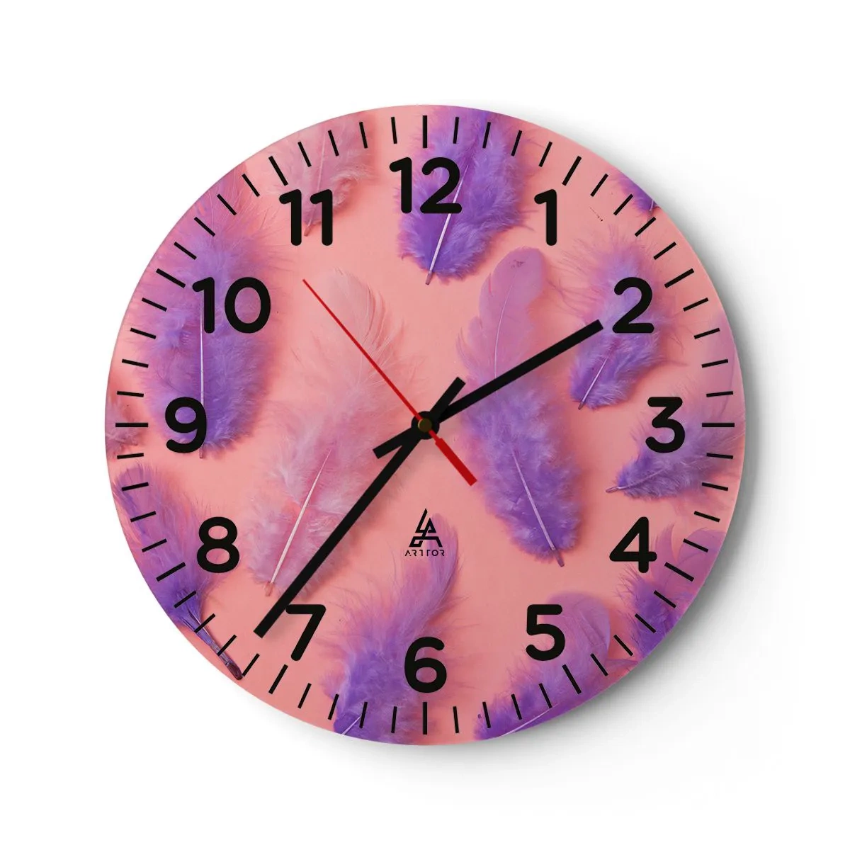 Horloge murale - Pendule murale - Oiseau de désir lilas - 40x40 cm