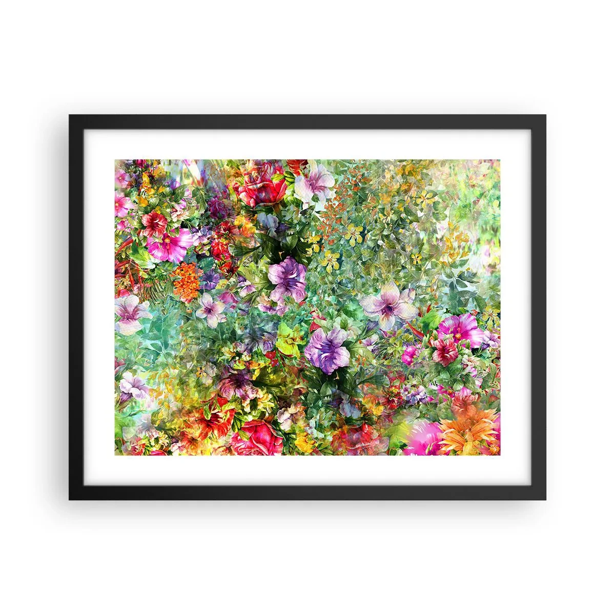 Affiche dans un cadre noir - Poster - En fleurs pour la perdition - 50x40 cm