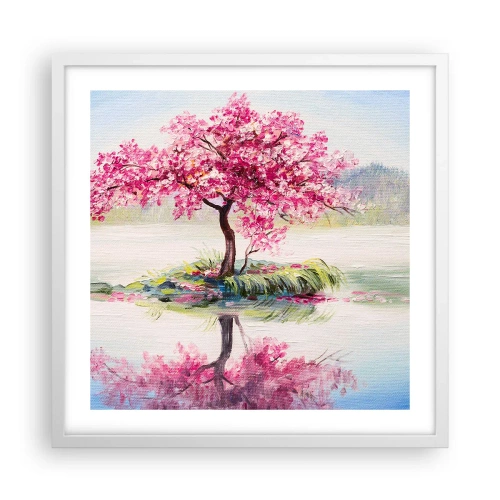 Affiche dans un cadre blanc - Poster - Fête du Printemps - 50x50 cm