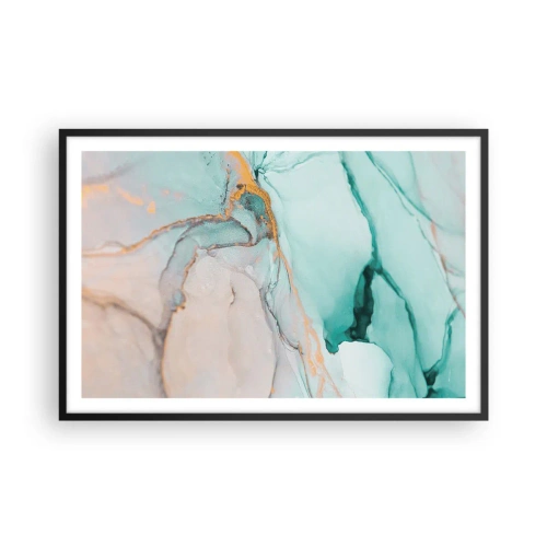 Affiche dans un cadre noir - Poster - Danse des formes et des couleurs - 91x61 cm