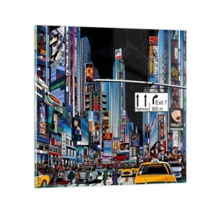 Impression sur verre - Image sur verre - Grande nuit de bande dessinée - 60x60 cm