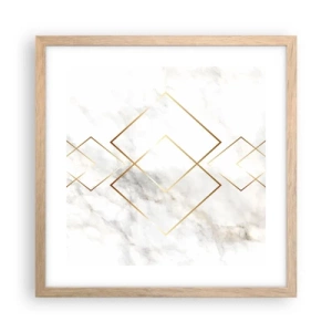 Affiche dans un chêne clair - Poster - Vue à l'infini - 40x40 cm