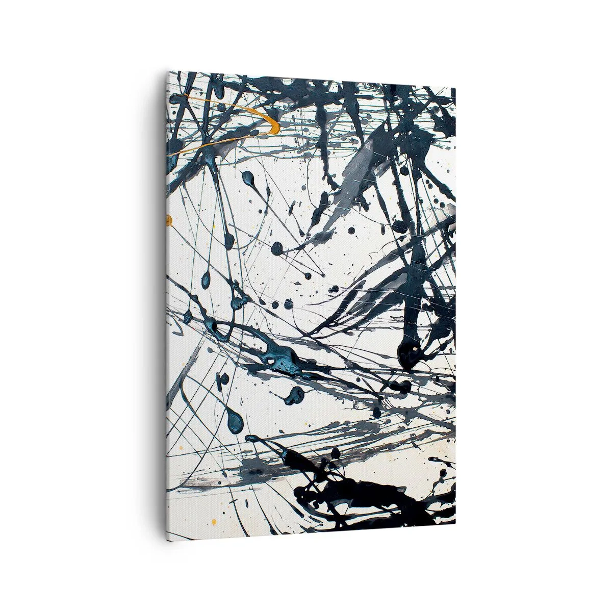 Impression sur toile - Image sur toile - Motif de peinture abstraite avec des lignes et des taches dynamiques - 70x100cm - Ca a du sens ou ça n'en a pas ? - Décoration murale moderne pour le salon et la chambre ARTTOR