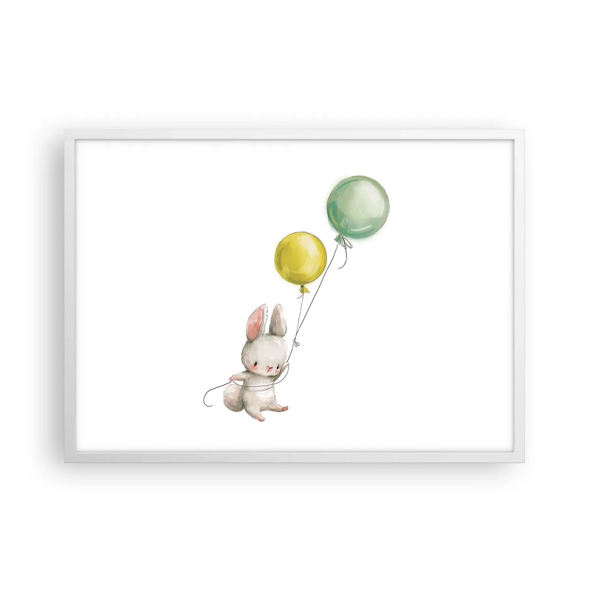 Affiche dans un cadre blanc - Poster - Moi aussi je vole! - 70x50 cm