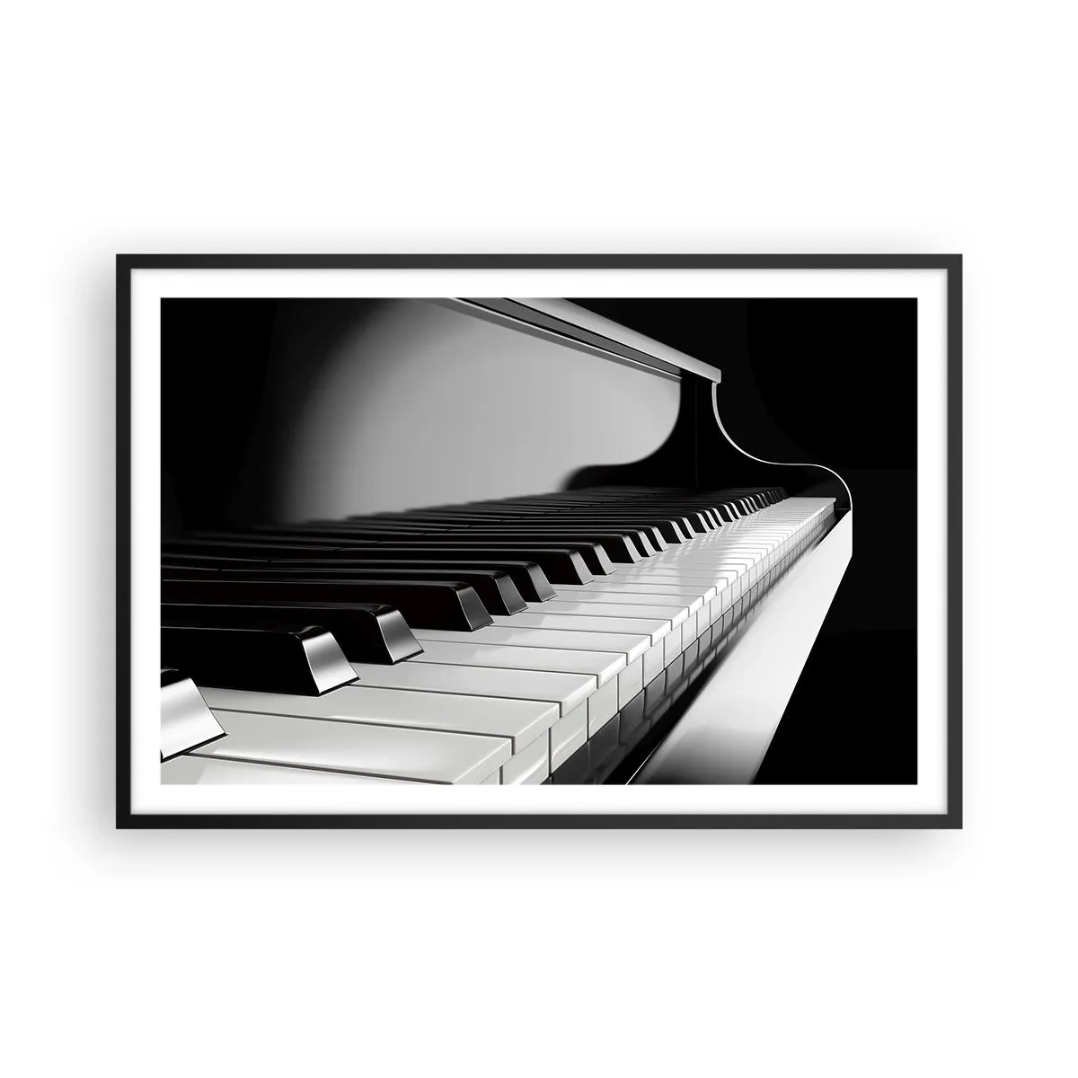 Affiche dans un cadre noir - Poster - Harmonie des formes et des couleurs - 91x61 cm