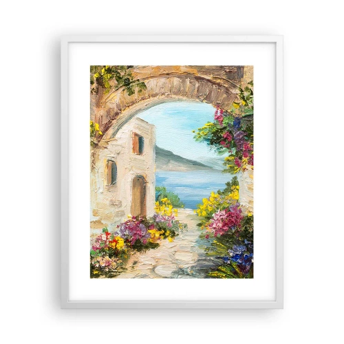 Affiche dans un cadre blanc - Poster - Le charme d'une province côtière - 40x50 cm
