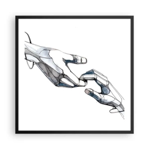 Affiche dans un cadre noir - Poster - Un bon geste - 60x60 cm