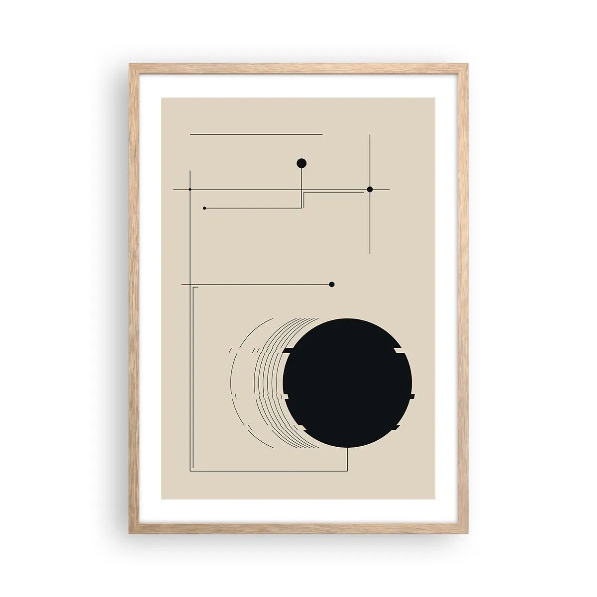 Affiche dans un chêne clair - Poster - Une composition flexible et dynamique - 50x70 cm