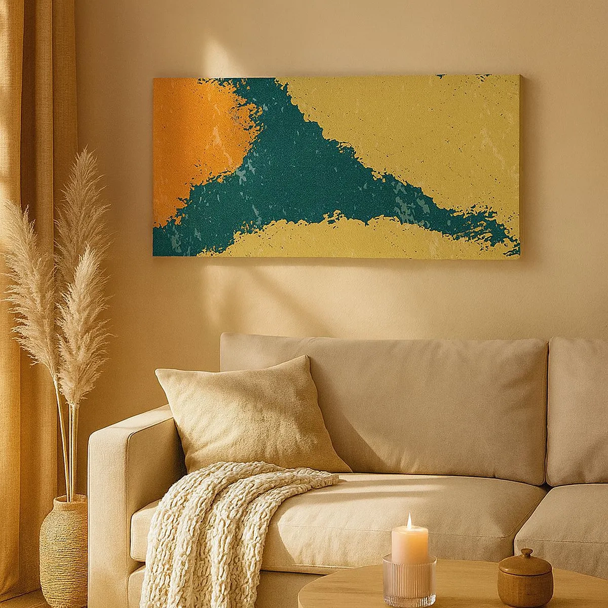 Impression sur toile - Image sur toile - Abstraction – mouvement lent - 100x40 cm