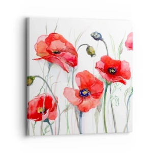 Impression sur toile - Image sur toile - Fleurs polonaises - 30x30 cm