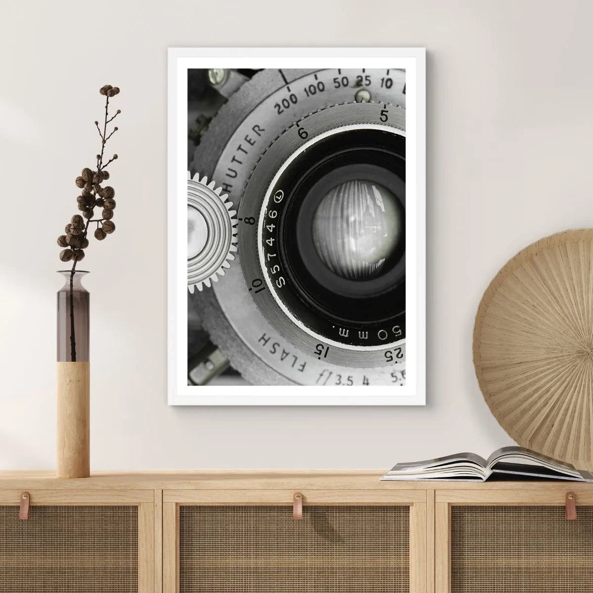 Affiche dans un cadre blanc - Poster - Histoire d'Hollywood - 30x40 cm