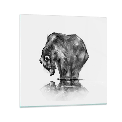 Impression sur verre - Image sur verre - Ravi de rencontrer quelqu'un de proche - 30x30 cm