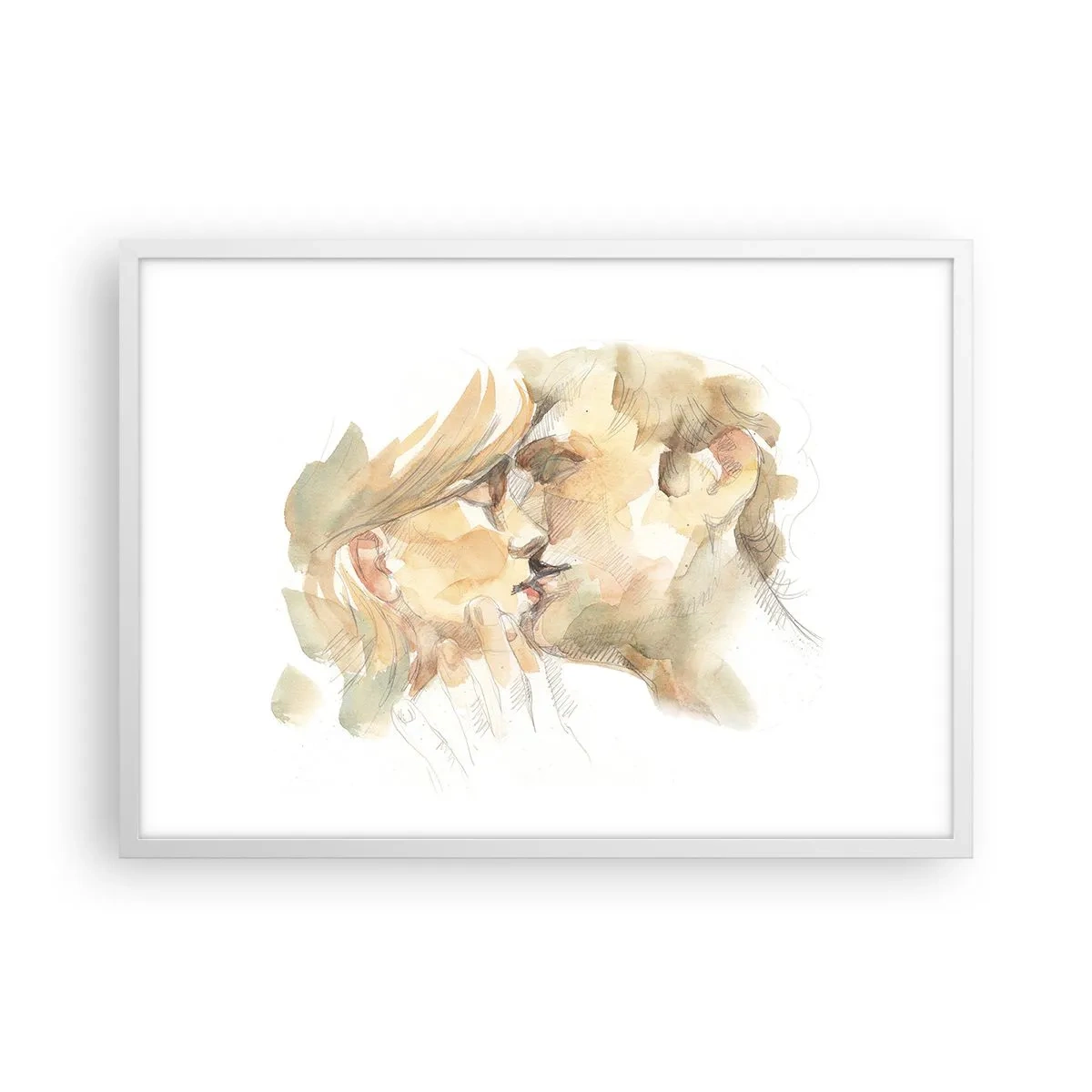 Affiche dans un cadre blanc - Poster - A moitié trouvé ? - 70x50 cm