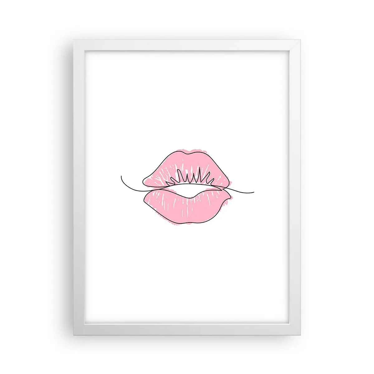 Affiche dans un cadre blanc - Poster - Prêt à l'embrassade? - 30x40 cm