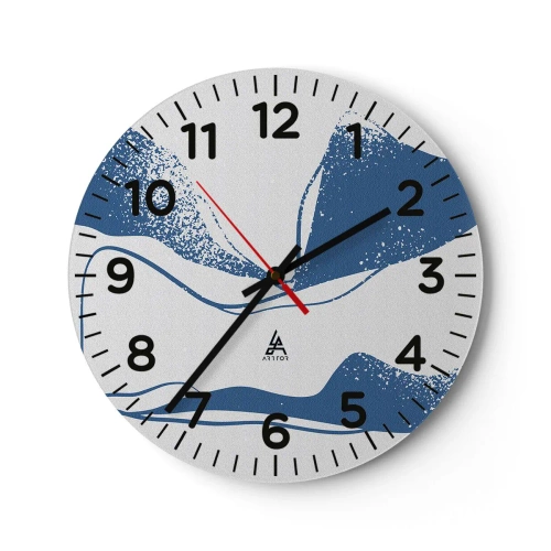 Horloge murale - Pendule murale - Abstraction ailée - 30x30 cm