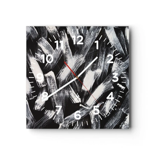 Horloge murale - Pendule murale - L'abstraction dans l'esprit industriel - 30x30 cm