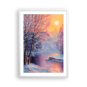 Affiche dans un cadre blanc - Poster - Couleurs d'hiver - 50x70 cm