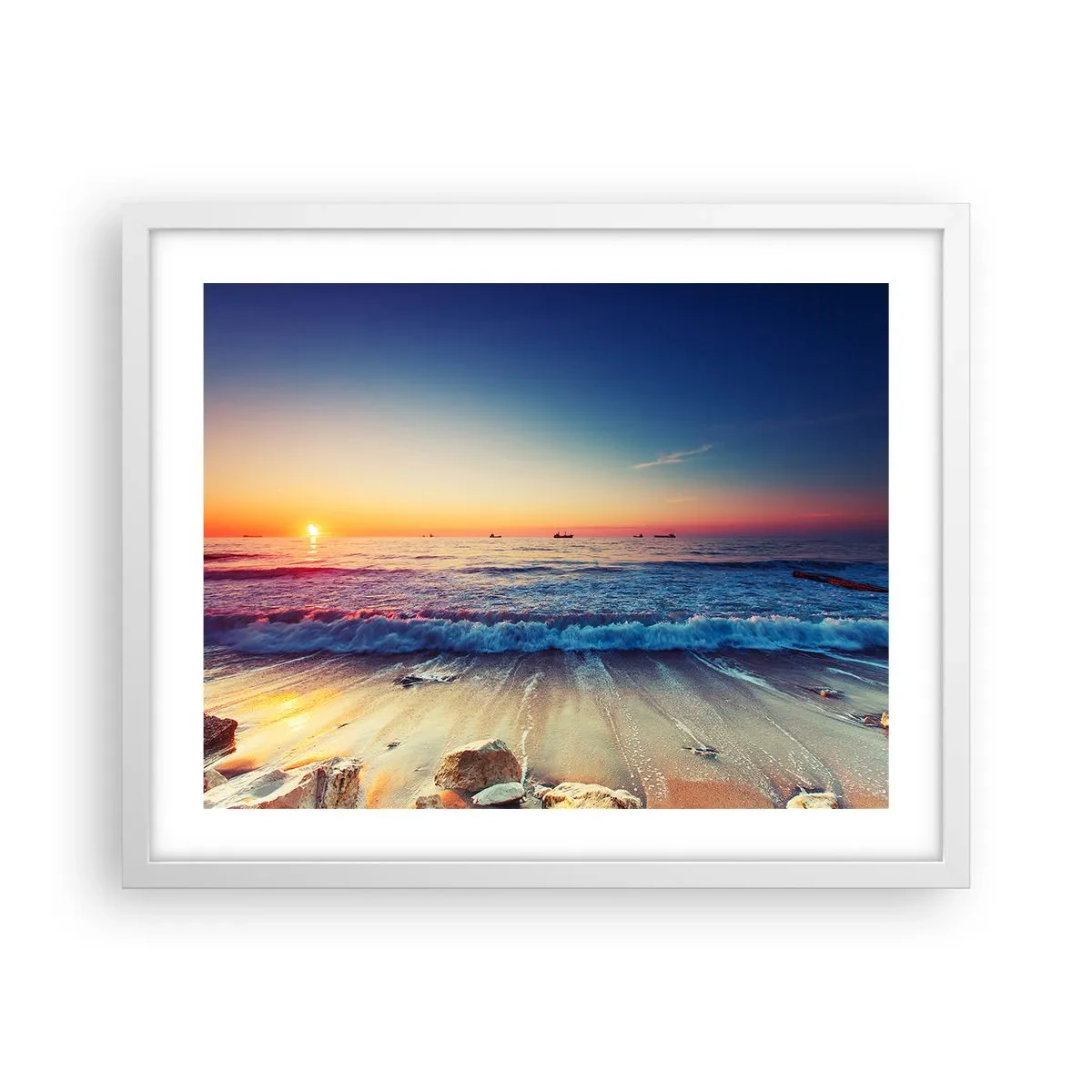 Affiche dans un cadre blanc - Poster - Mais quel horizon ? - 50x40 cm
