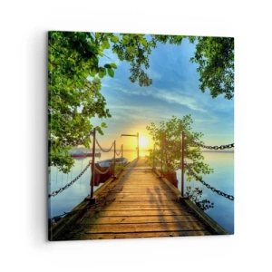 Impression sur toile - Image sur toile - L'ouest au-dessus de l'eau - 60x60 cm