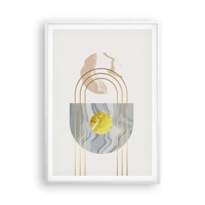 Affiche dans un cadre blanc - Poster - Clareté et brillance - 70x100 cm