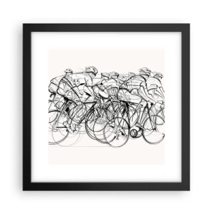 Affiche dans un cadre noir - Poster - Ensemble en équipe - 30x30 cm