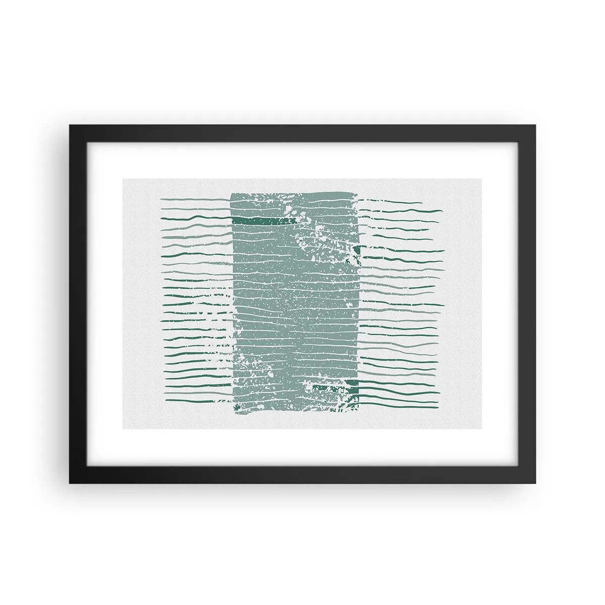 Affiche dans un cadre noir - Poster - Abstraction de la mer - 40x30 cm