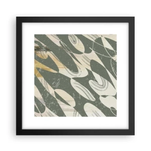 Affiche dans un cadre noir - Poster - Abstraction rythmique - 30x30 cm