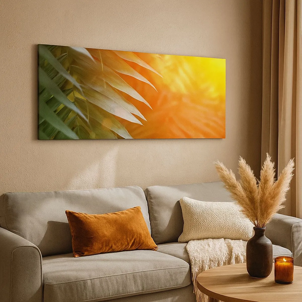Impression sur toile - Image sur toile - Matinée dans la jungle - 100x40 cm