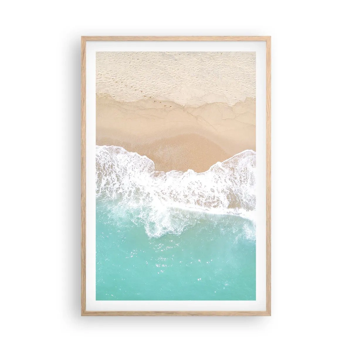Affiche dans un chêne clair - Poster - Caresse de l'océan - 61x91 cm