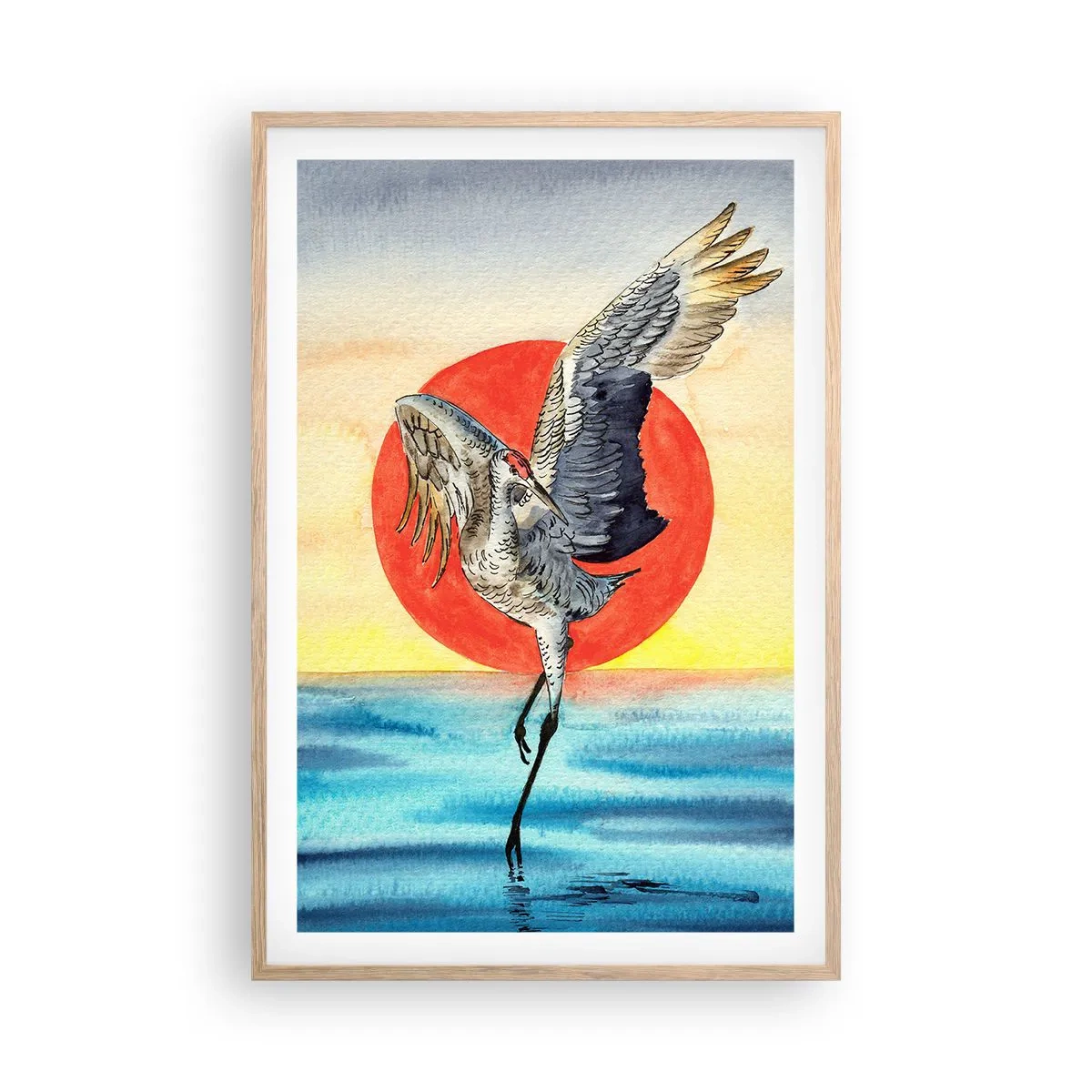 Affiche dans un chêne clair - Poster - Il est temps de rentrer - 61x91 cm