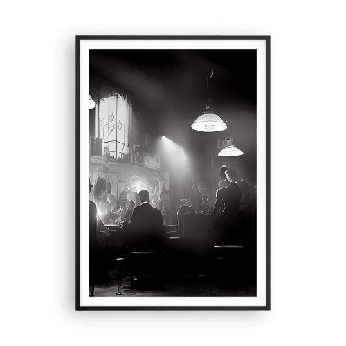 Affiche dans un cadre noir - Poster - Dans une ambiance jazz - 70x100 cm